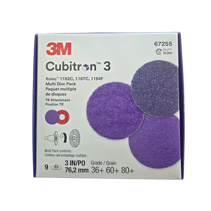 3M Cubitron 3 Roloc Multi Disc Pack