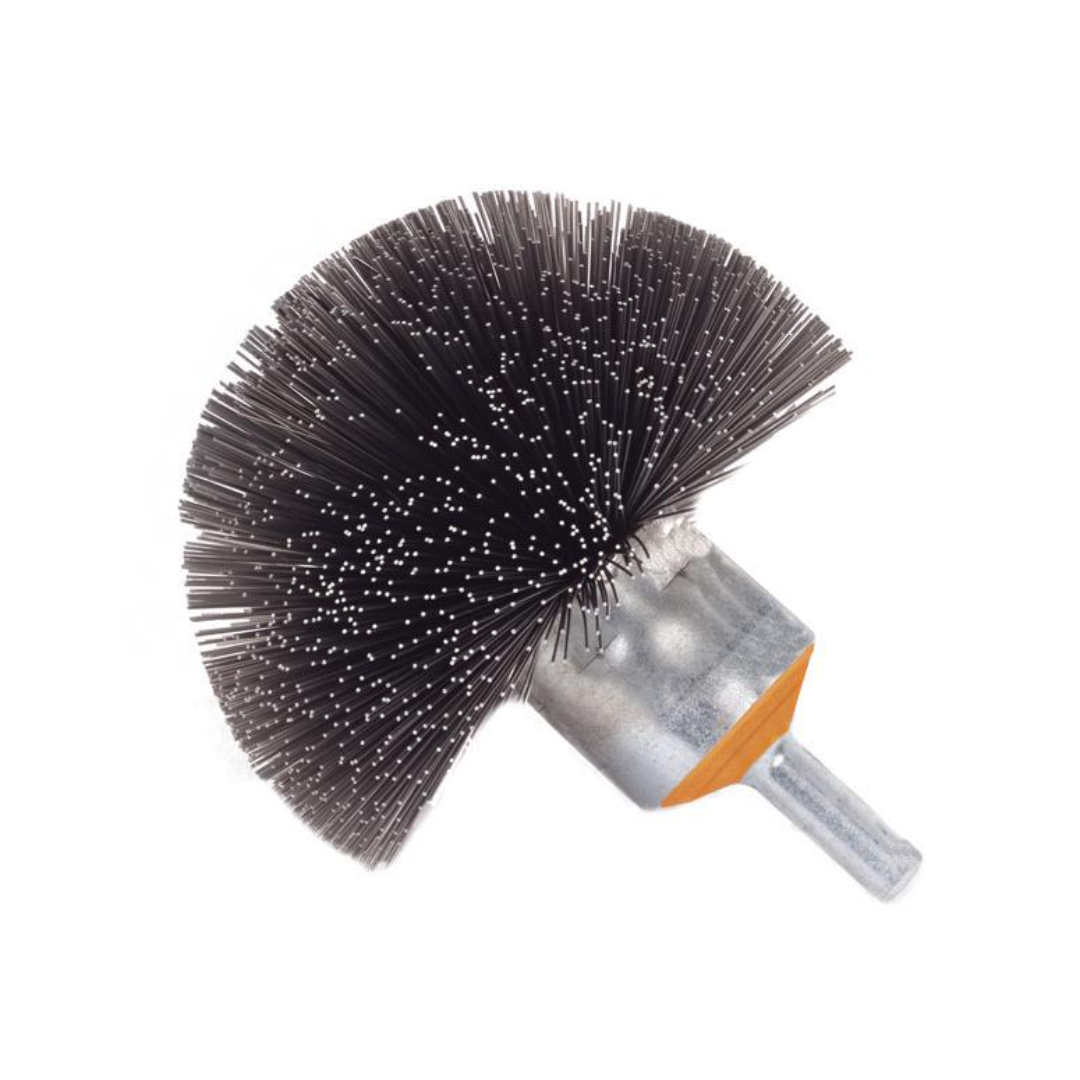 Spherical Mounted Brush with Crimped Wires - Carbon Steel