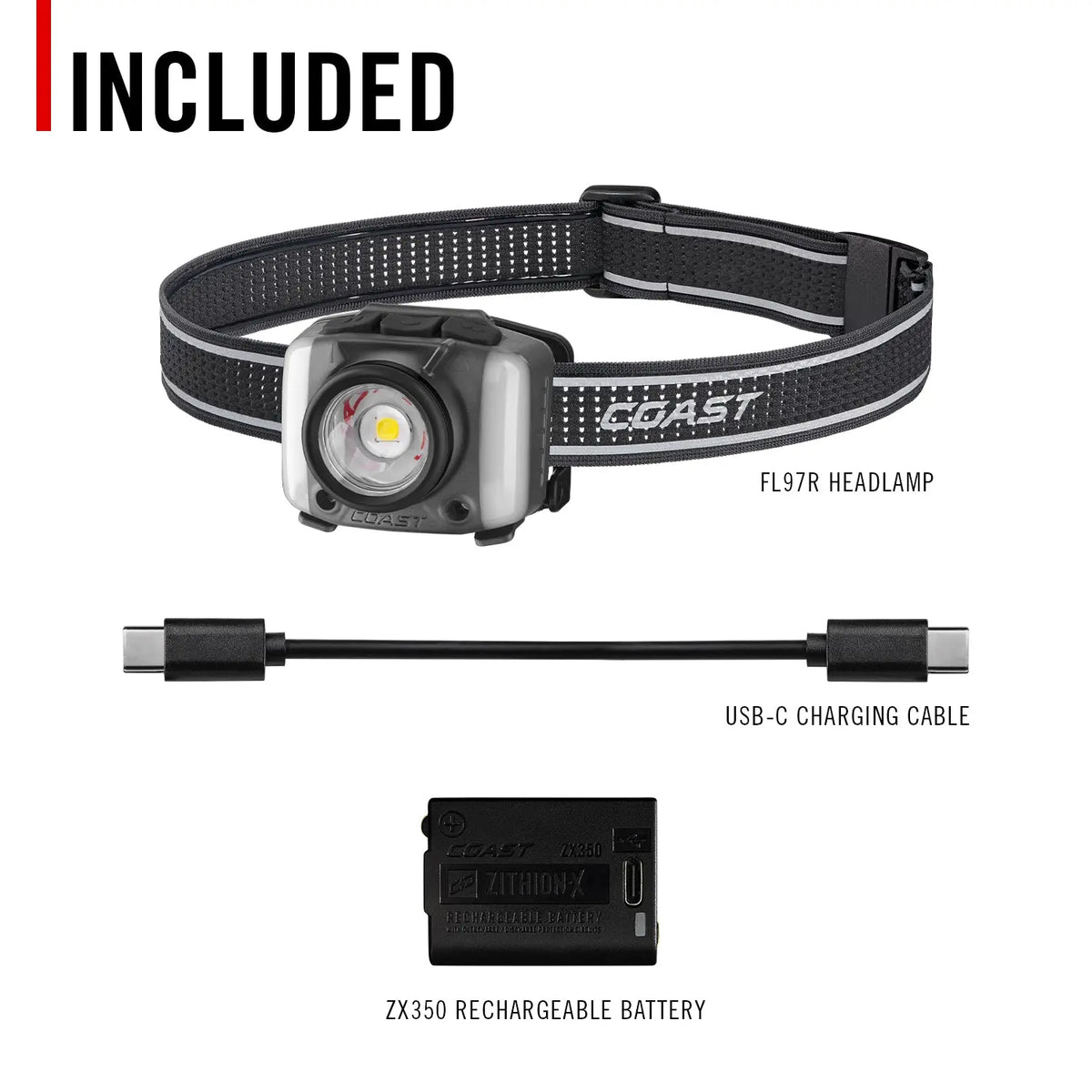 Coast FL97R 1250 Lumen Rechargeable Voice Controlled Headlamp