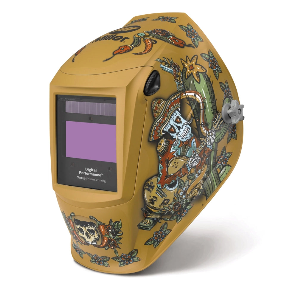 Miller Digital Performance Welding Helmet, Desert Skull, Clearlight 4x