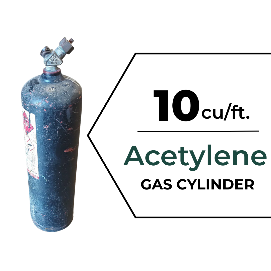 10 cu/ft. MC-Tank Acetylene Gas Cylinder - Full