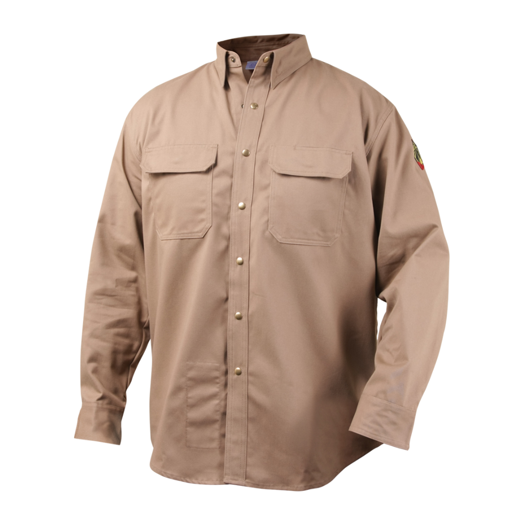 Black Stallion Flame-Resistant Cotton Work Shirt FS7-KHK