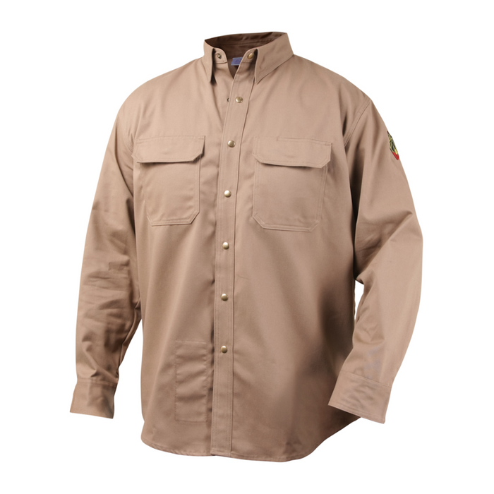 Black Stallion Flame-Resistant Cotton Work Shirt FS7-KHK