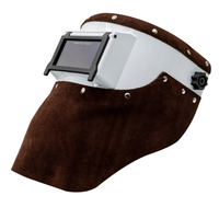 Outlaw Leather Slimline Welding Hood - Brown Suede Leather