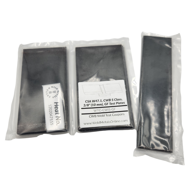 Packaged CSA W47.1, CWB S Class, GF Weld Test Coupons