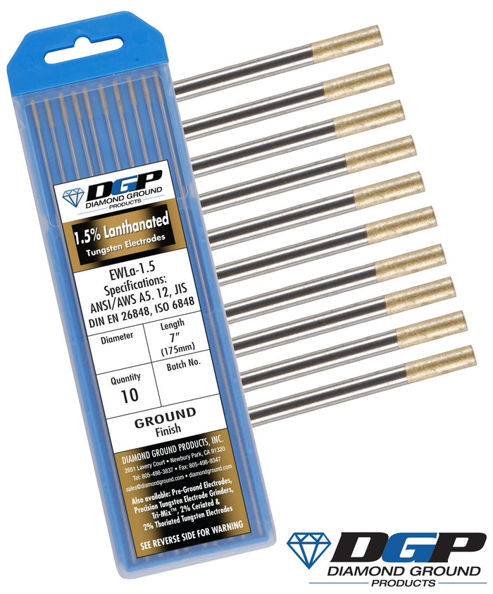 Diamond Ground Products 1.5% Lanthanated (Gold) Tungsten