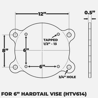 Fireball Tool 6.5" Hardtail Vise Mounting Plate 1