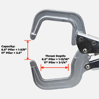 Fireball Tool Locking C-Clamp Set (2-Pack), 6"/11" Mix 