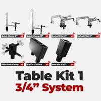Fireball Tool Table Kit 100 (18pc) - 3/4" System