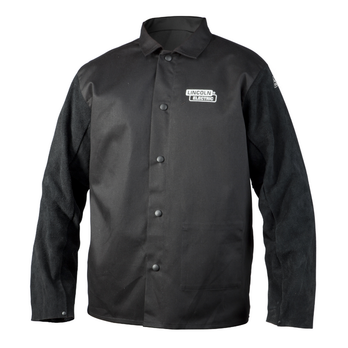 Lincoln Electric Traditional Split Leather-Sleeved Jacket - K3106