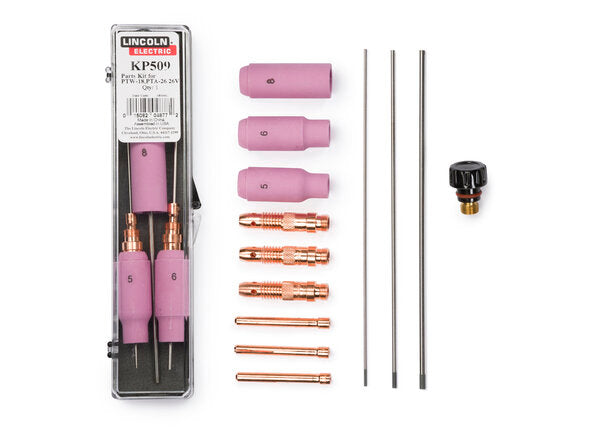 Lincoln Electric KP509 TIG Torch Parts Kit for PTA-26 and PTW-18 TIG Torches