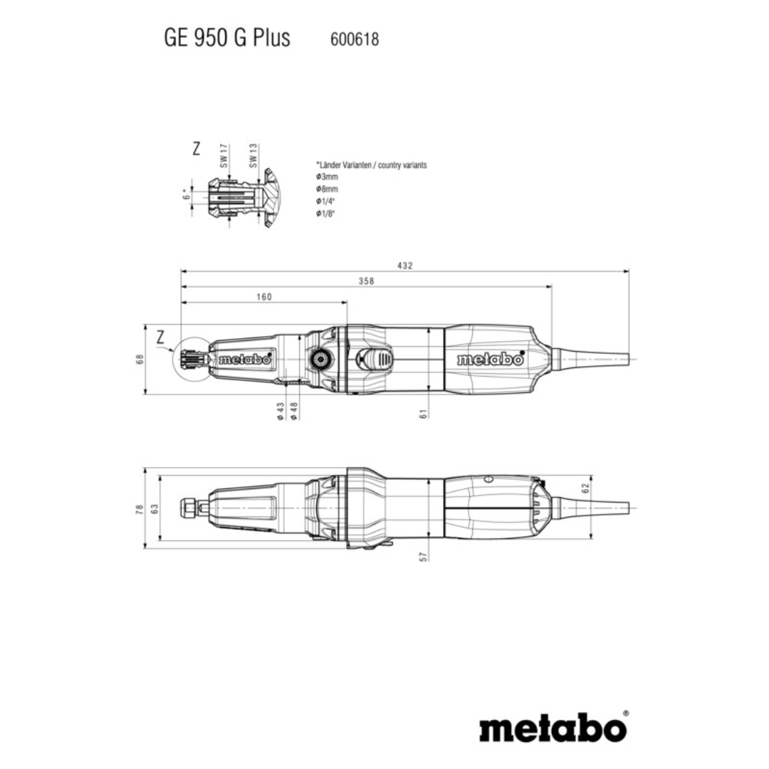 Metabo GE 950 G Plus Die Grinder