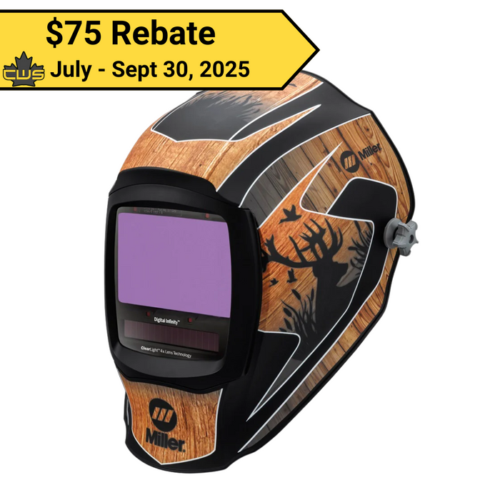 Miller Digital Infinity, Outdoorsman Welding Helmet, Clearlight 4x