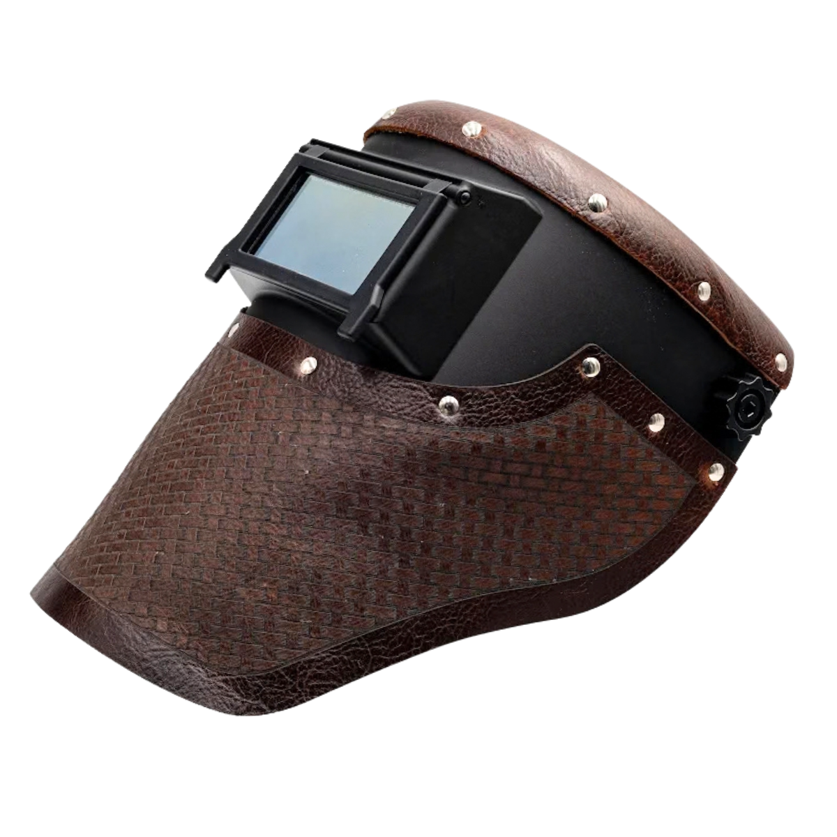 Brown Basketweave Leather, Black Hood Outlaw