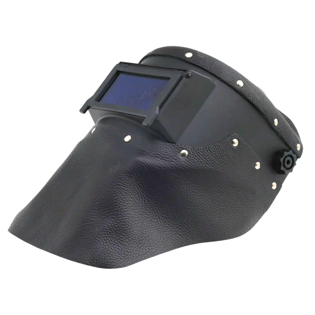 Black Outlaw Leather Welding Hood