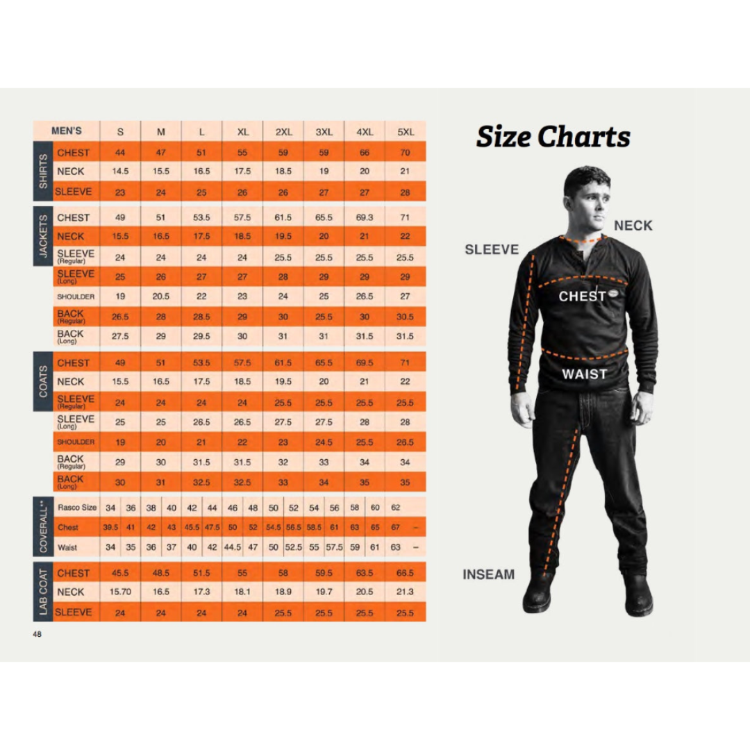 Rasco Size Chart
