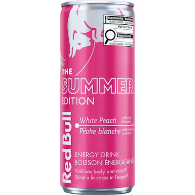 Red Bull Energy Drink, The Peach Edition, White Peach, 250ml