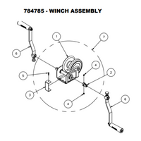 Sumner 784785 Winch Assembly, 2400 Series Lifts