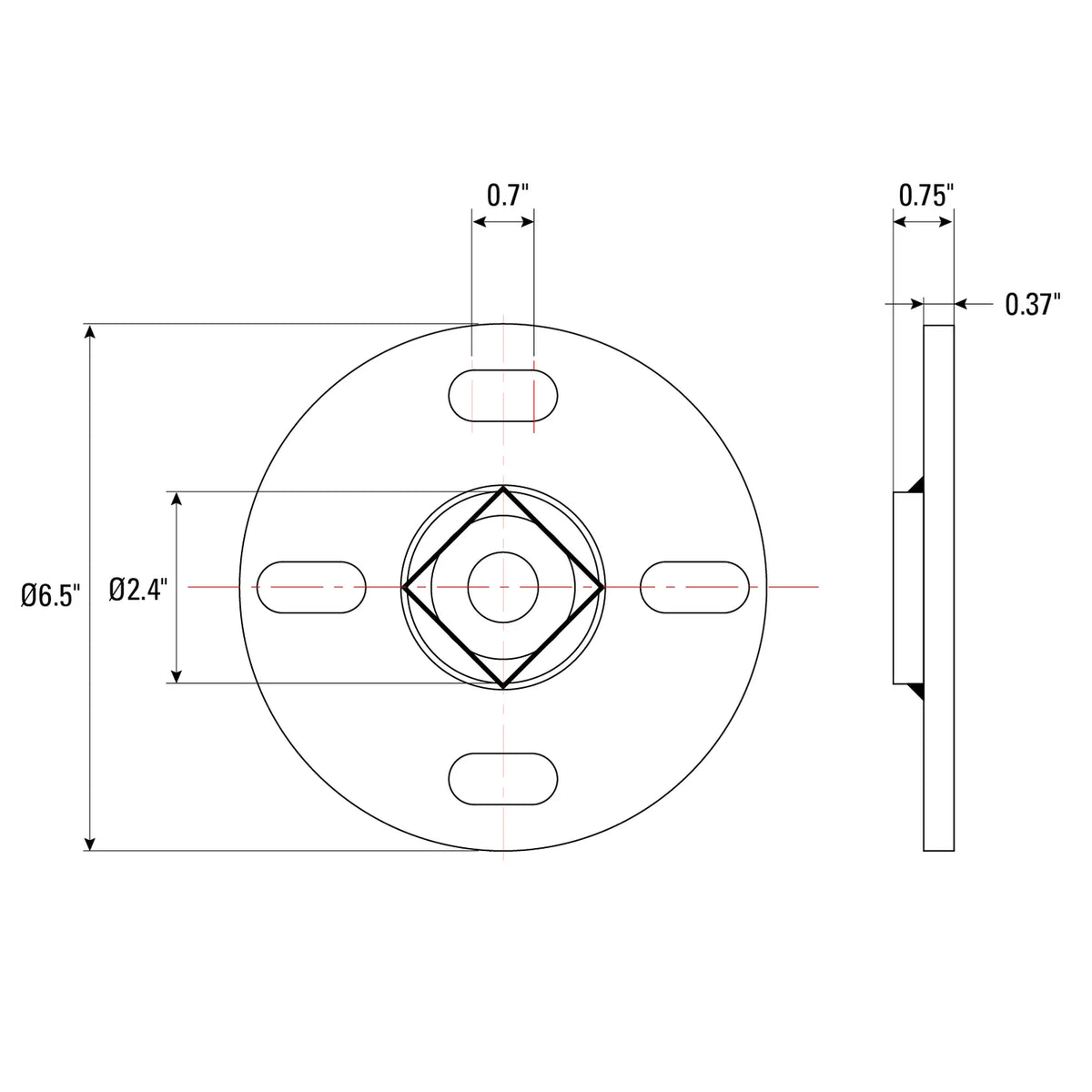 BuildPro Leg Anchoring Pad, for 5/8" Tables