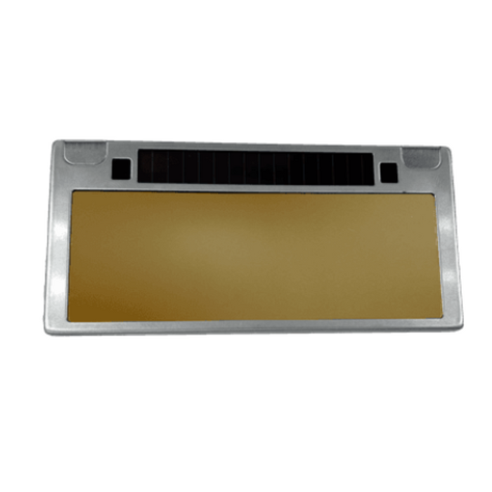 Gold Plated 2" x 4 1/4" Crystal Clear Blue View Variable Shade, Auto-Darkening Filter Lens