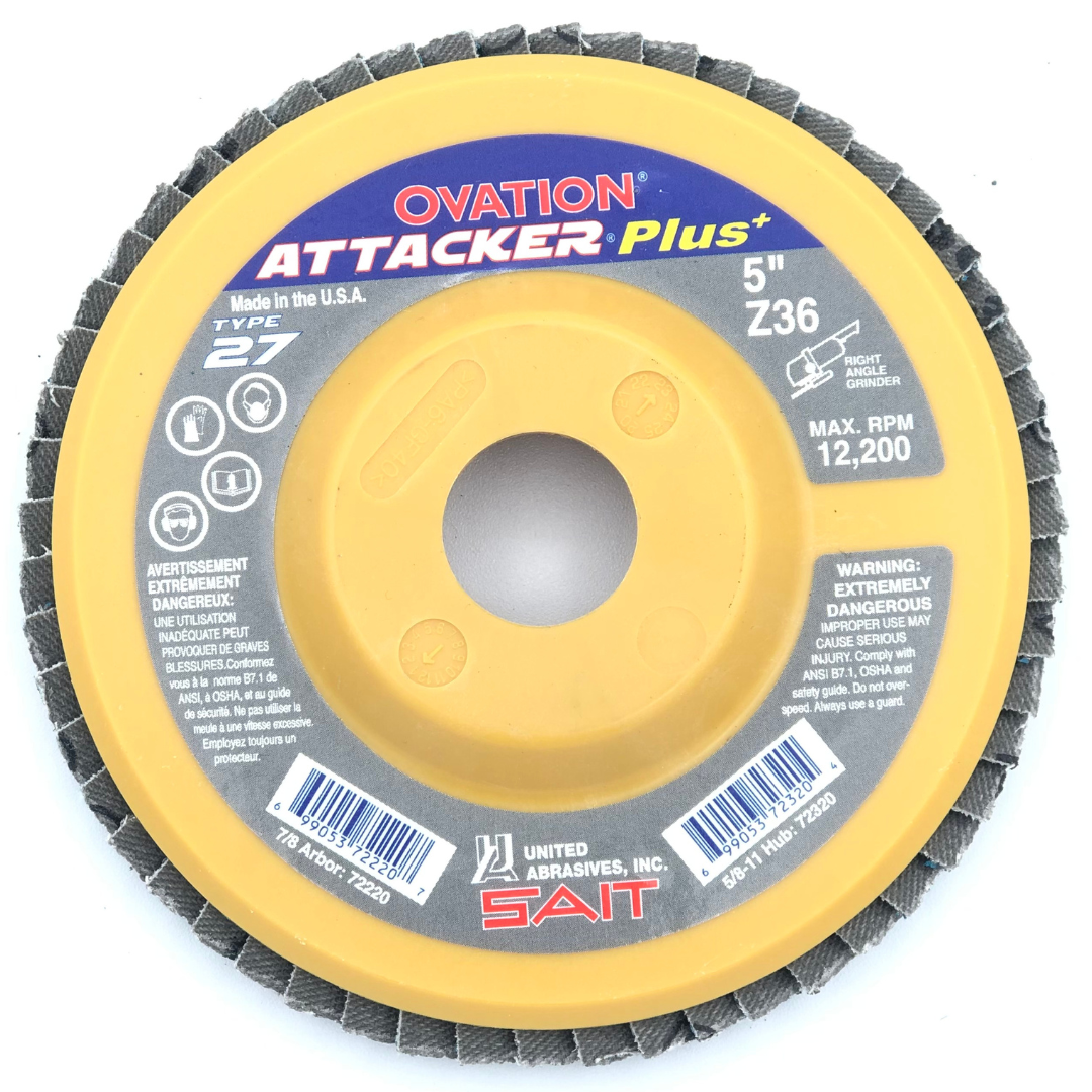 Sait Ovation Attacker Plus+ High Density Flap Discs