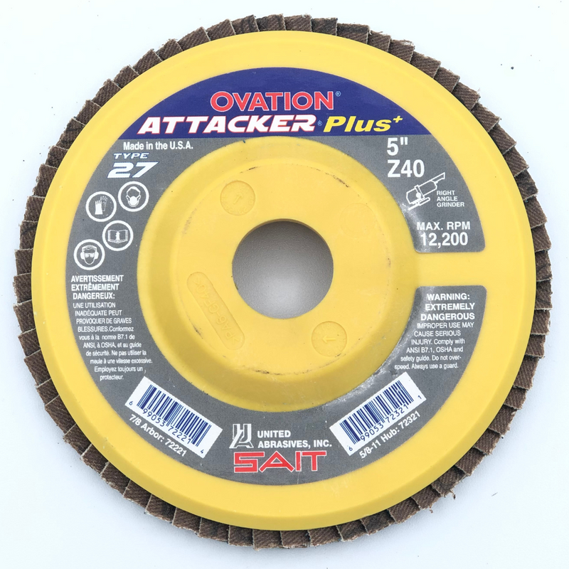 Sait Ovation Attacker Plus+ High Density Flap Discs