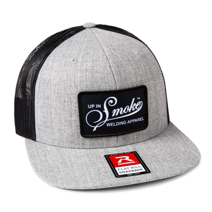 Up In Smoke GREY/BLACK Mesh Snap Back Hat