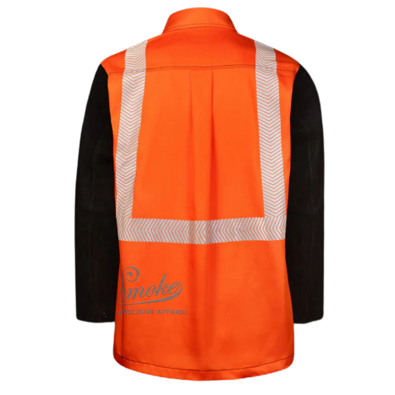 Up In Smoke ECON Hybrid Jacket Hi Vis Orange w Stripes