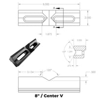 Fireball Tool Hardened V Jaw For 6.5" Hardtail Vise (Single Jaw)