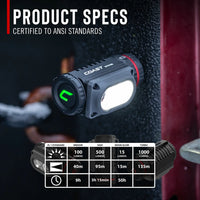 Coast WPH10R 1000 Lumen Rechargeable Dual Colour Headlamp