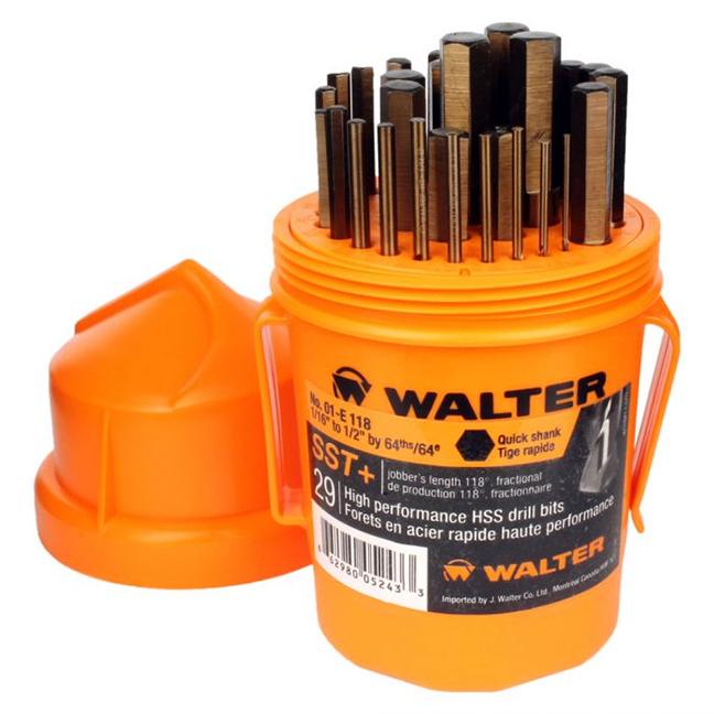 Walter 29 Pc. SST 135° Drill Bit Set - 1/16" - 1/2"