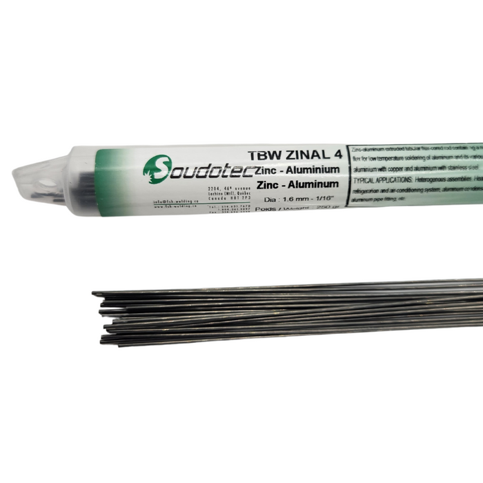 Soudotec TBW Zinal 4 - Dissimilar Metal - Flux Core Brazing Rod