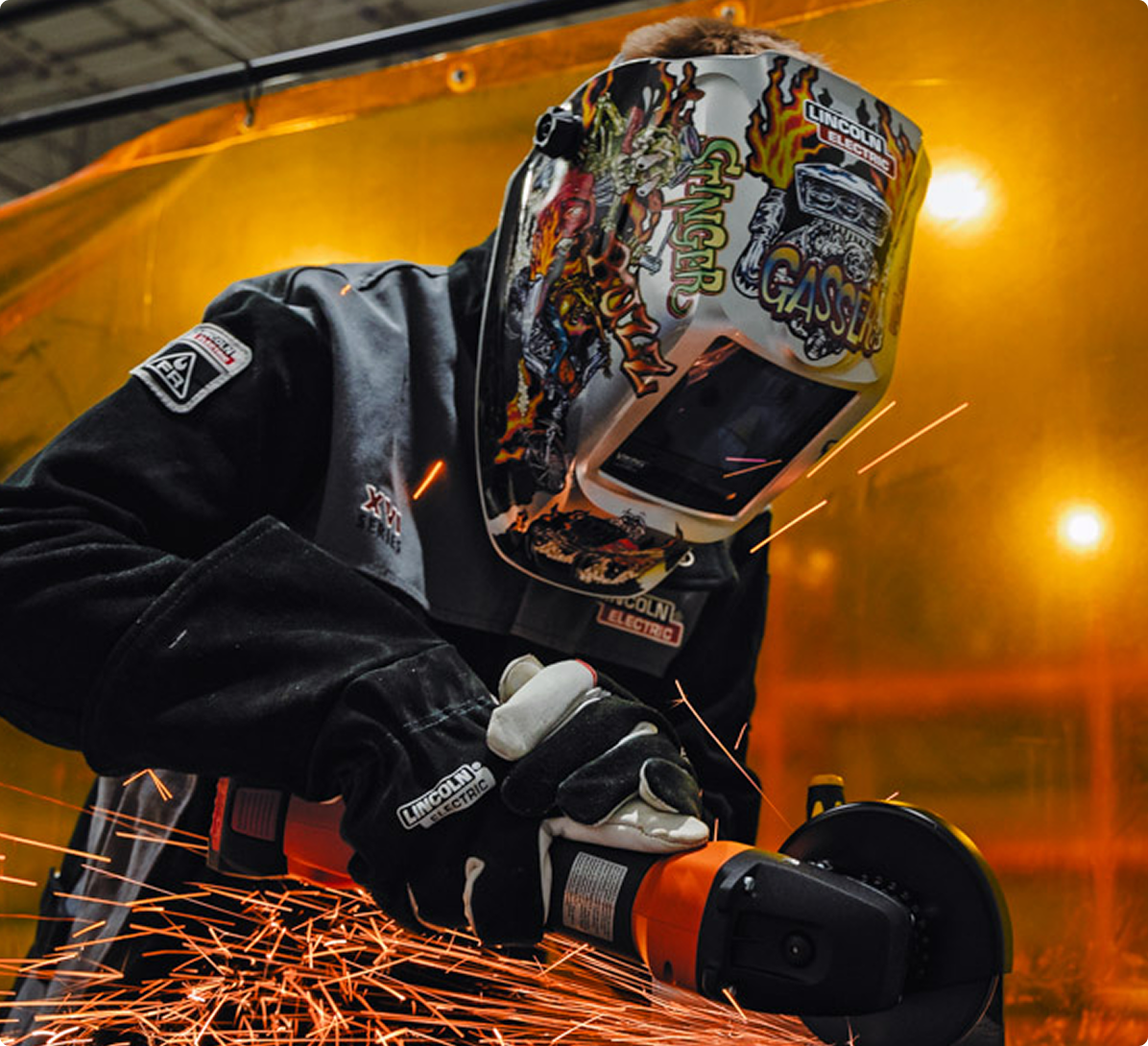 Welder at work