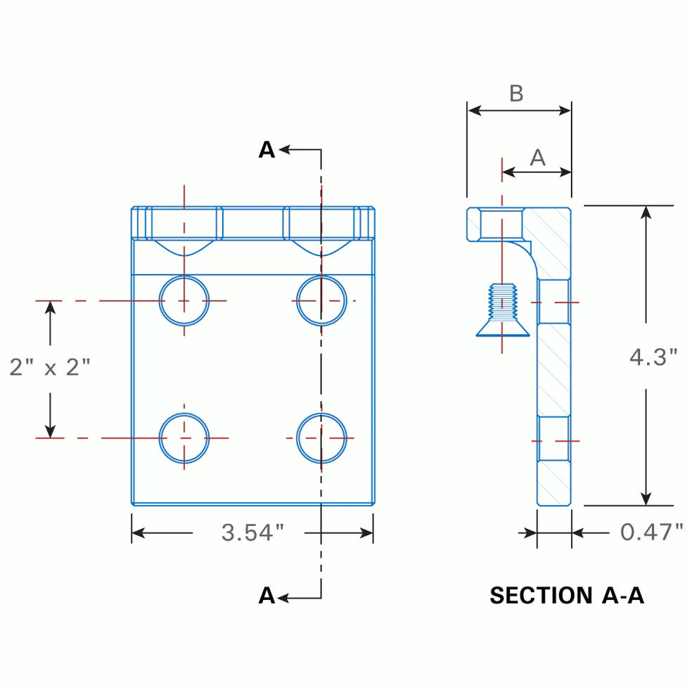 BuildPro Side Bracket for BuildPro Slotted Tables (5/8")