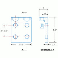 BuildPro Side Bracket for BuildPro Slotted Tables (5/8")