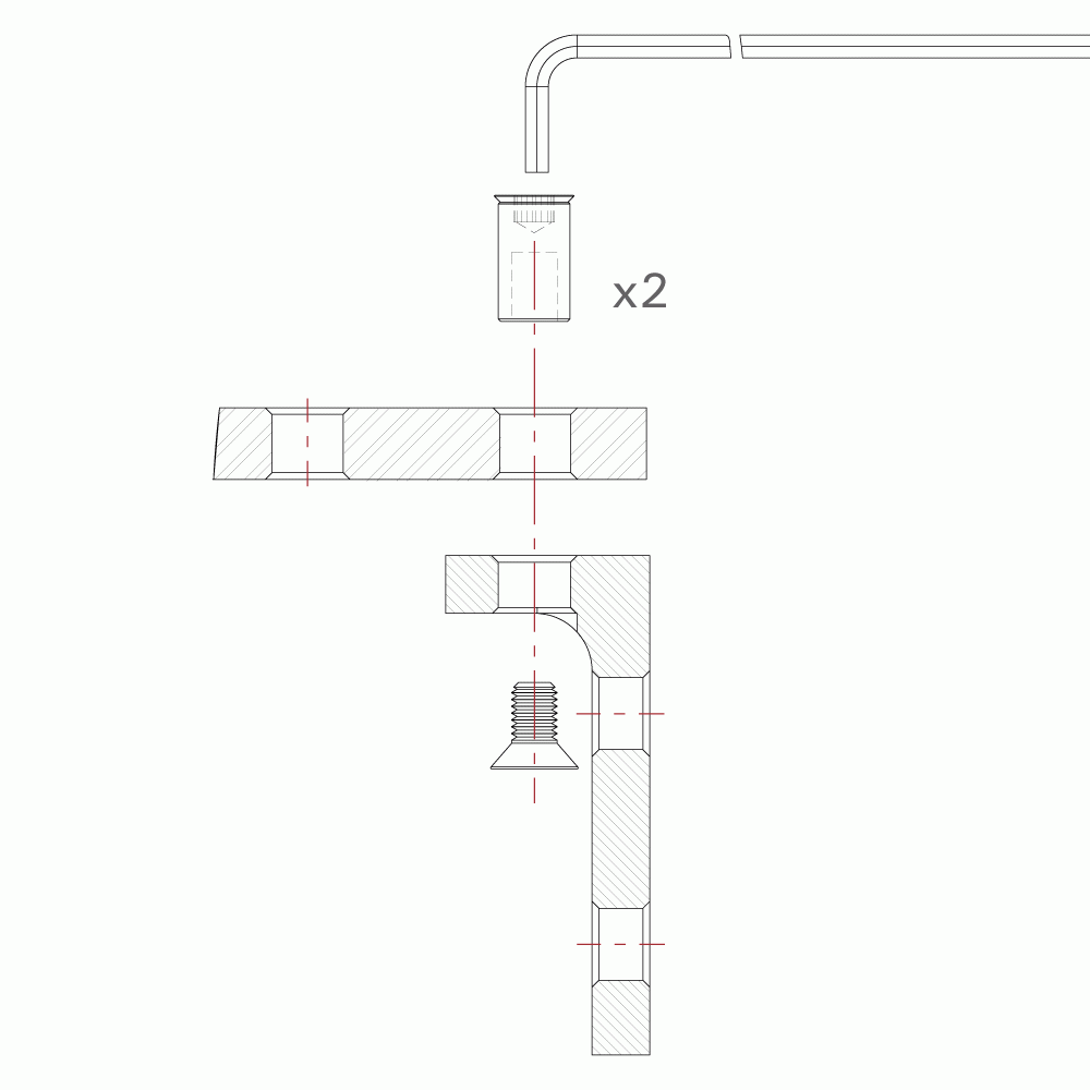 BuildPro Side Brackets for MAX Tables and Rhino Carts, Fits 5/8" Holes