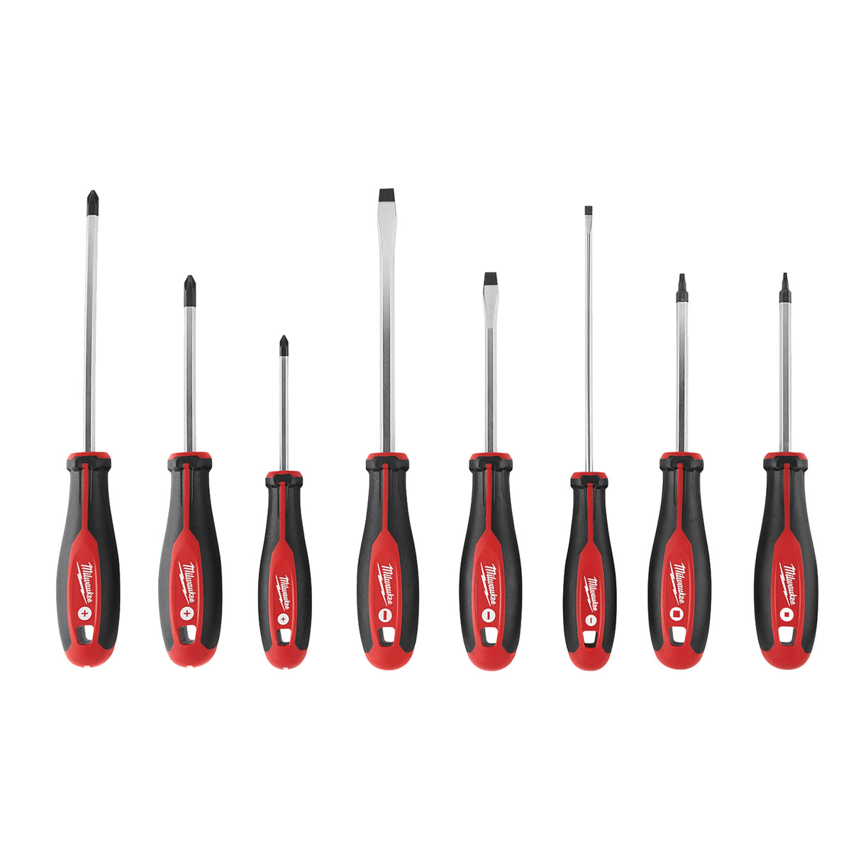 Milwaukee Magnetic Screwdriver Set with Square Drive, 8 Pcs