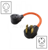 14-30P 30A 125/250V Plug to 6-50 Welder Receptacle Adapter