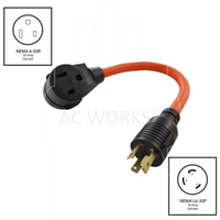 L6-30P 30A 250V Plug to 6-50 Welder Receptacle Adapter