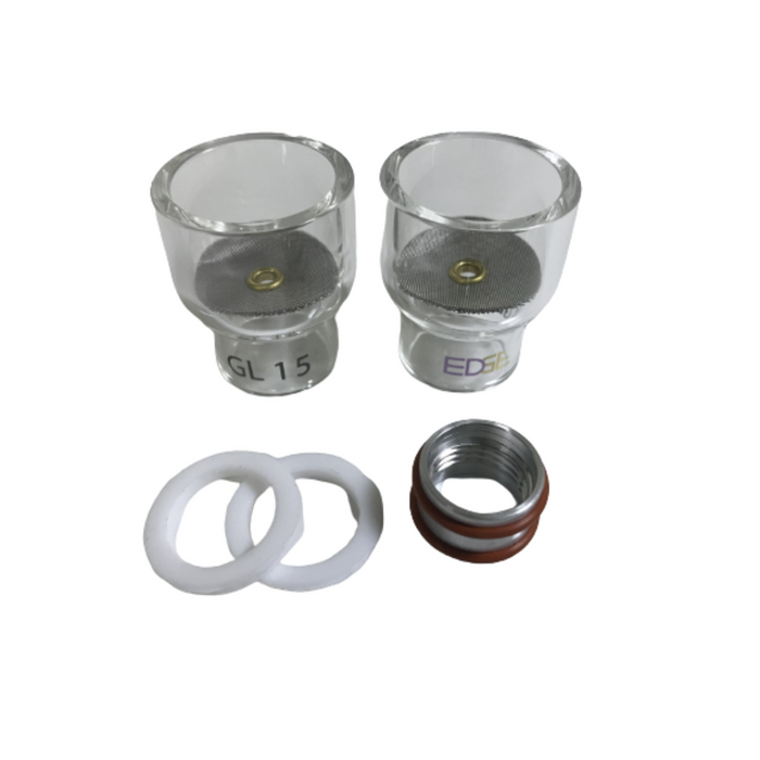 Edge Welding Cups #15 Pyrex Cup Kit with Mounting Adapter