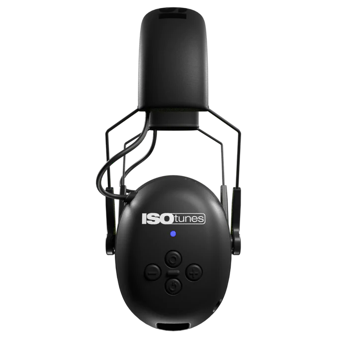 Side of ISOTunes AIR DEFENDER Series Bluetooth Earmuffs
