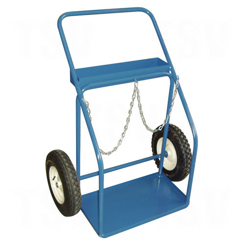 kleton, dual gas cylinder cart, pneumatic wheels