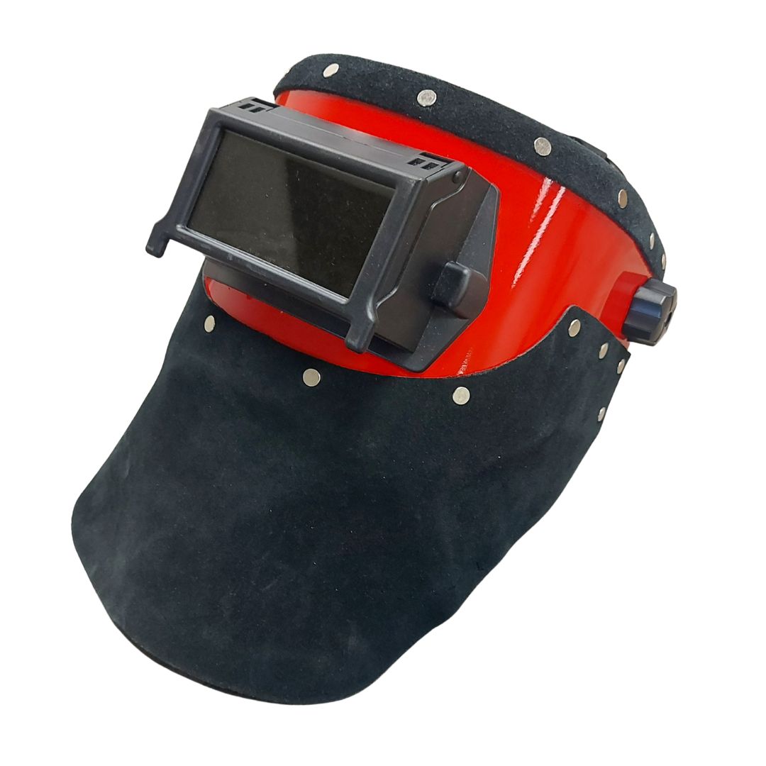 Outlaw Leather Red Flip Front Black Suede Welding Hood Canada