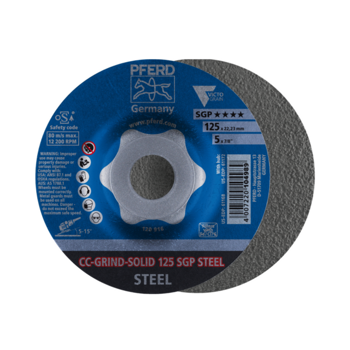Pferd CC-Grind-Solid SG Steel Grinding Discs