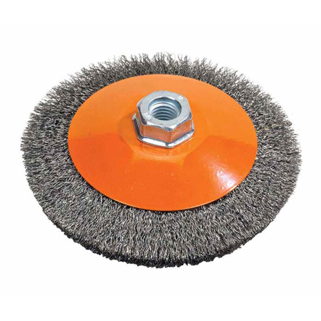 Walter Carbon Steel Saucer Cup Brush - Crimped Wires